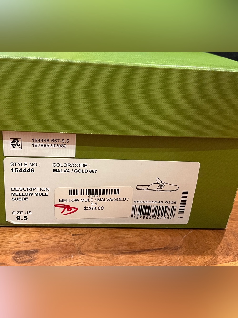Tory Burch Suede Mellow Malva/Gold Mules - size 9.5 - NIB - Picture 11 of 12